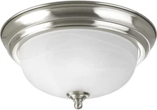 Progress Lighting 1-Light Brushed Nickel Flush Mount