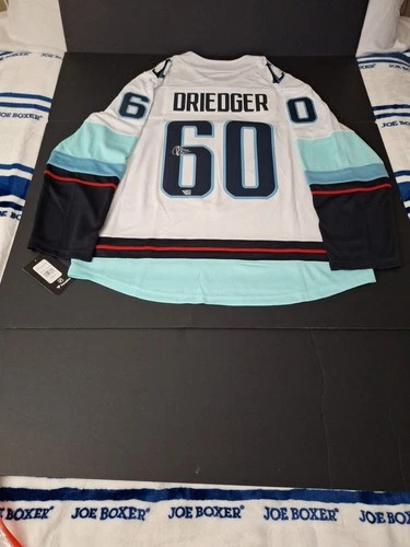 CHRIS DRIEDGER SIGNED SEATLE KRAKEN FANATICS HOCKEY JERSEY XL FANATICS HOLO-COA