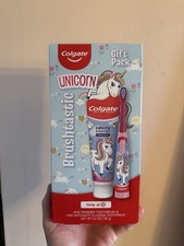 Colgate Unicorn Brushtastic Gift Pack. Electric Toothbrush Toothpaste NEW