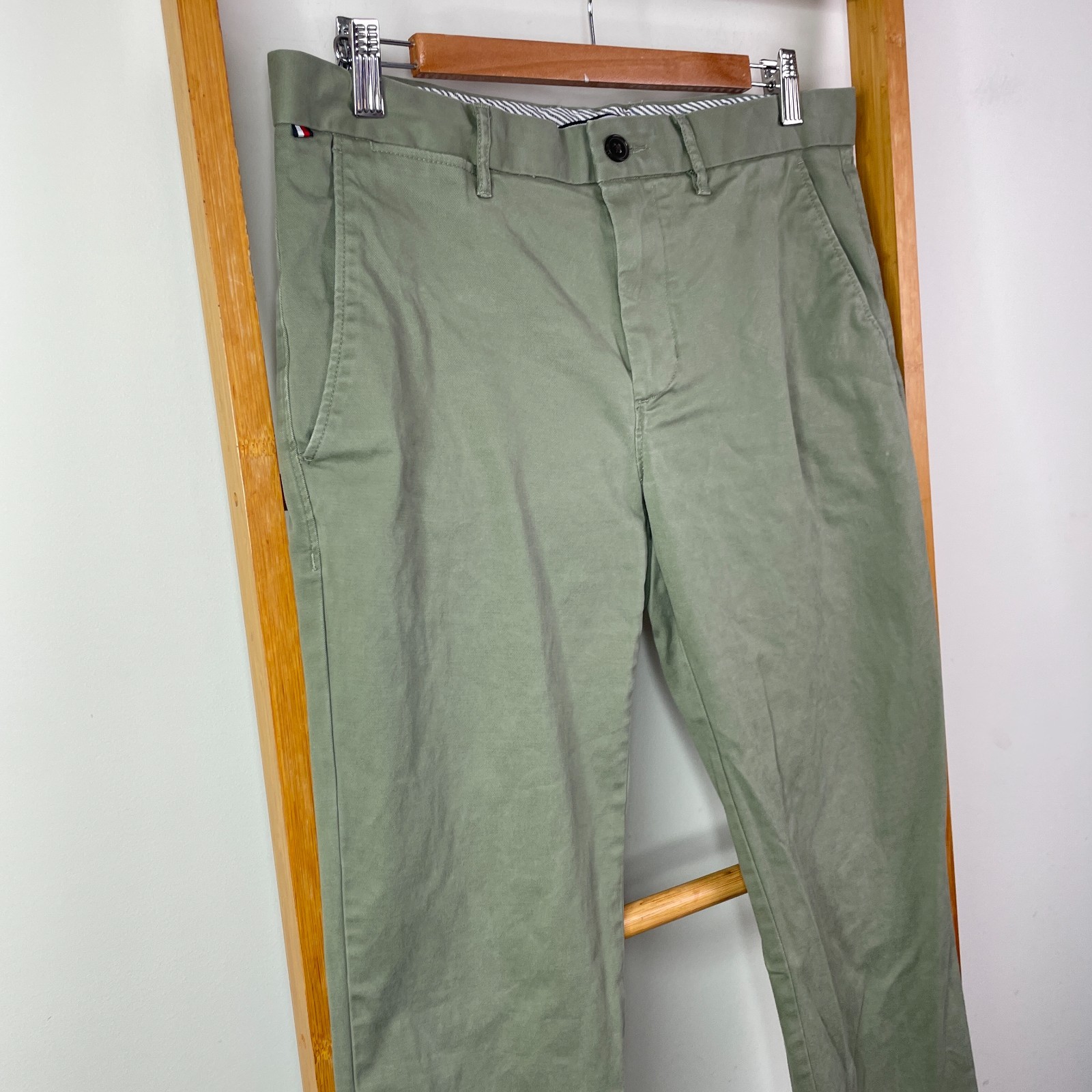 Tommy Hilfiger Pants Mens 32X32 Green Bleecker Chino Stretch Slim Fit TH Flex thumbnail 3