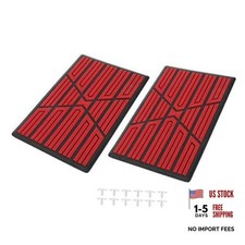 2Pcs Universal Car Floor Mat Plate Patch Heel Scuff Foot Rest Pedal 1 Utility