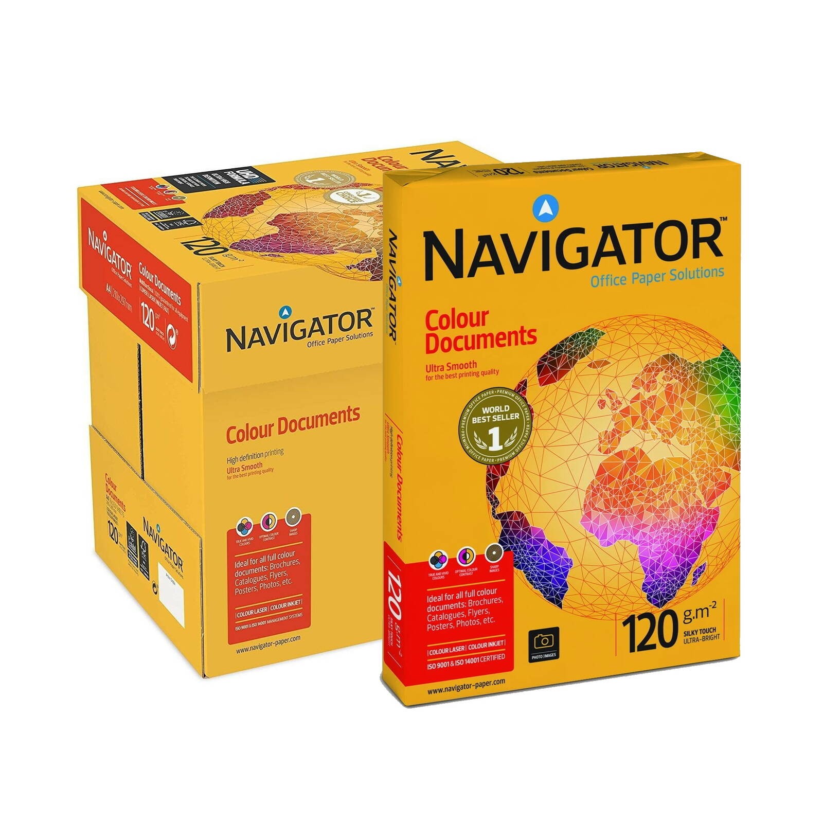 Navigator Colour Documents A4 Copier Paper (120gsm) - 2000 Sheets