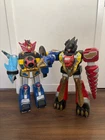 2 Vintage Bandai Tall Power Rangers Figures - Ninja Storm and Dino Thunder