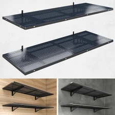 YIFRO 2-Pack 1.5x4ft Heavy Duty Garage Wall Shelving, 500 lbs Load Capacity, ...