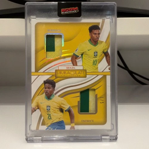 Rodrygo/Endrick 2024-25 Panini Immaculate Collection Dual Patches 01/5 #DP-RE