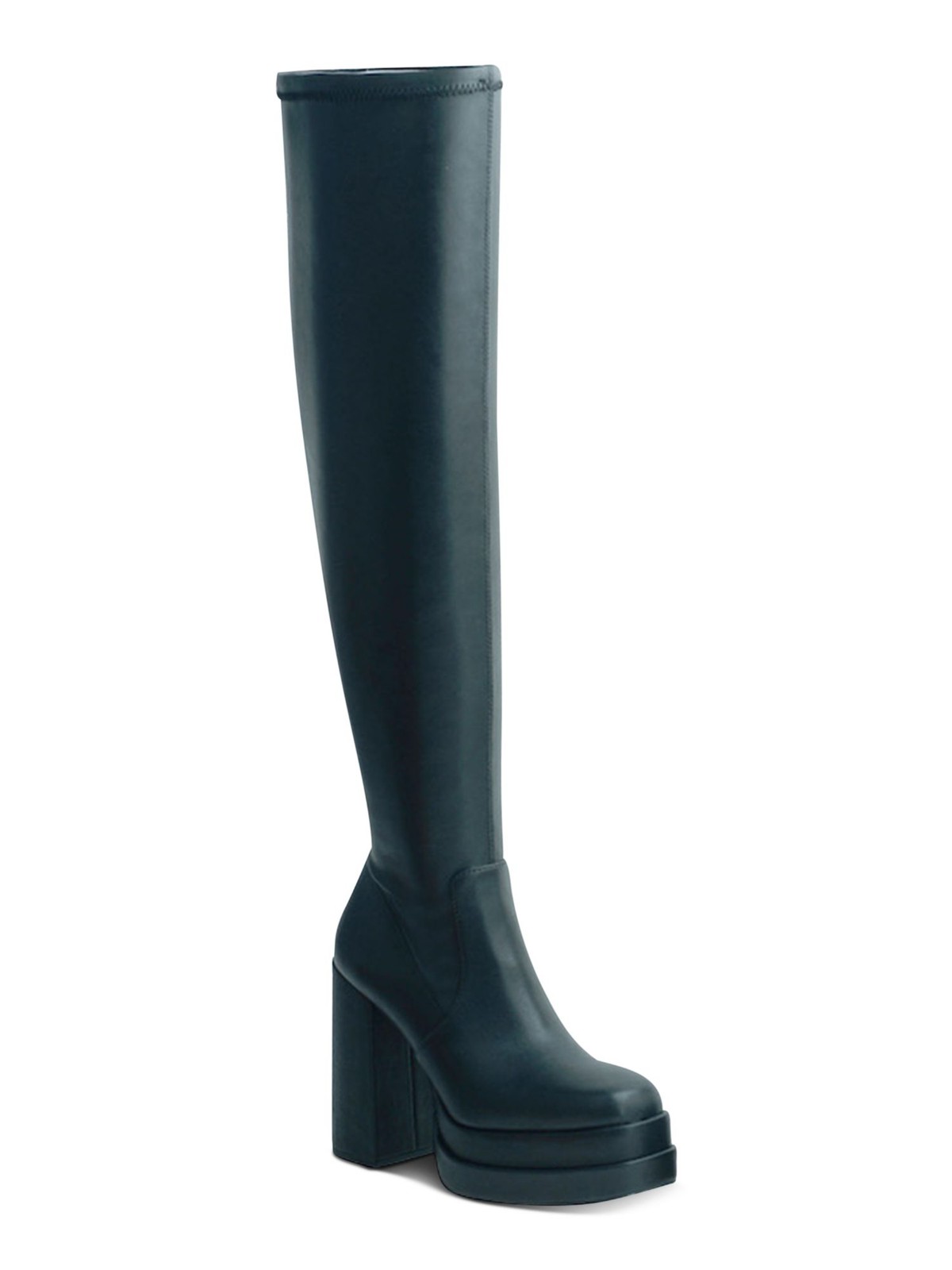WILD PAIR Womens Black 1 Double Platform Ozzey Toe Block Heel Heeled Boots 10 M 6390₽