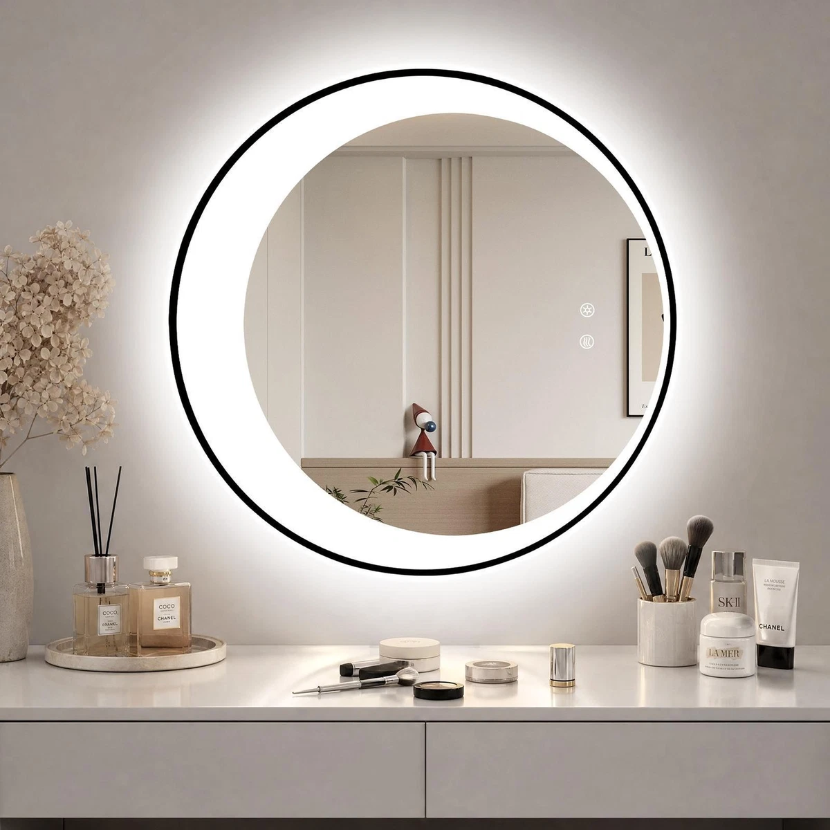 LED Badezimmerspiegel mit Beleuchtung Badspiegel Wandspiegel Beschlagfrei IP44