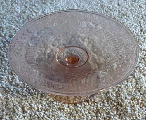 Vintage Pink Depression Candy Dish