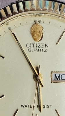 CITIZEN QUARTZ GN-4W-S Water Resistant w/Calendar Needs Battery & Band Pin NICE