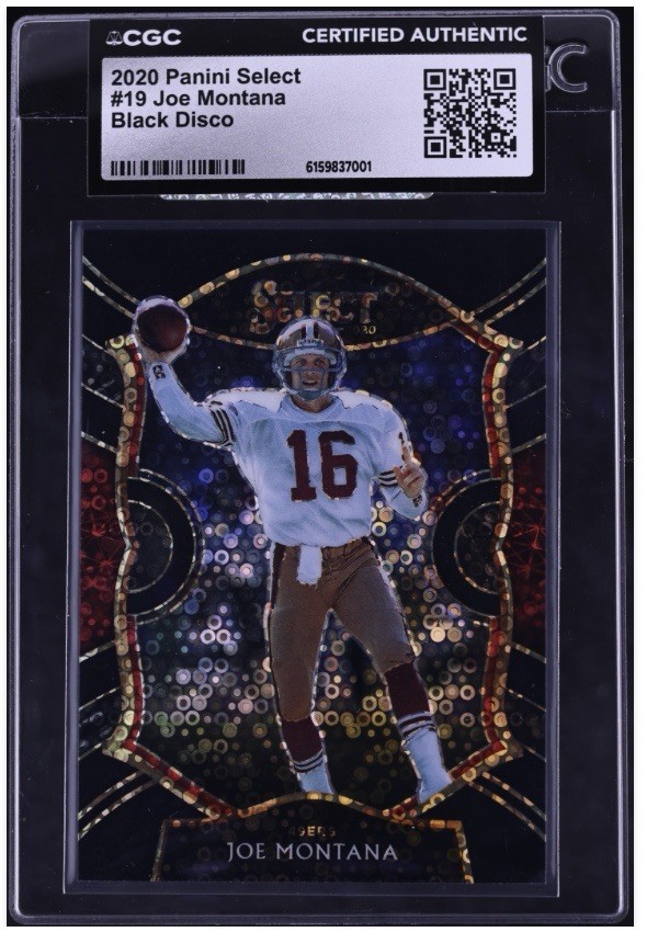 2020 Panini Select - Concourse Joe Montana #19  Black 1/1 CGC Authentic