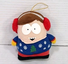 Rare South Park Eric Cartman Christmas Ornament 2007 Plush 3" Holiday Decor