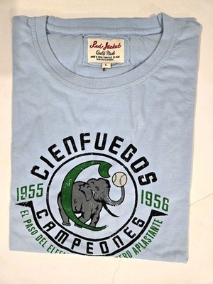 Red Jacket Cienfuegos Elefantes Short Sleeve Graphic Tee Cuban League Size Large