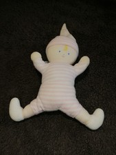 doudou grelot lutin rayé rose et blanc Corolle TTBE