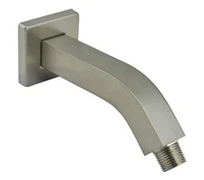  Shower Arm and Flange, 6 inch, Solid Brass, Square, Both Soldered 1/2 NPT 