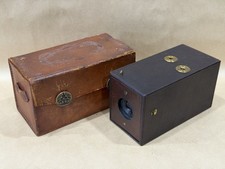 Kodak 1888 String Camera First Model 2930 W/ Original Leather Case - Very Rare 
