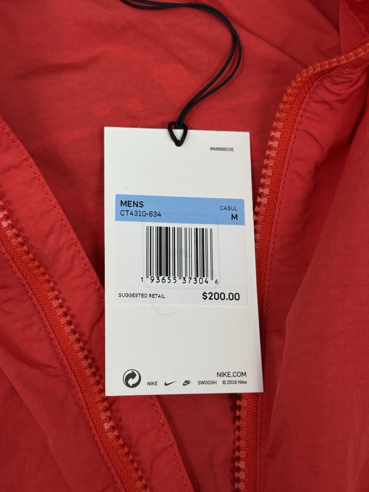 Nike x Stussy Windrunner Jacket Habanero Red CT4310-634 thumbnail 7