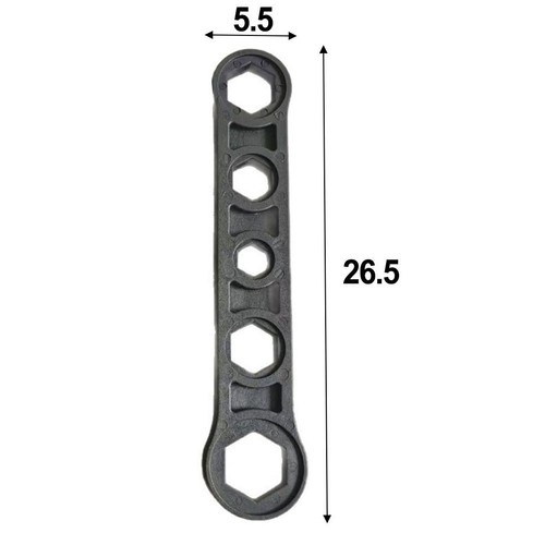 3 Chiavi A Croce Esagonali Multitool – Attrezzo Manutenzione Per Bici E Meccanica 1/8 - Foto 2