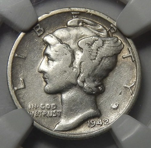 1942/41-D NGC VF30 MERCURY SILVER DIME
