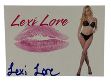 Lexi Lore Signed Kiss Card Adult Star Autograph Kiss Print Beckett Witness