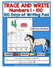 Trace and Write Numbers 1-100 Easy Number Tracing Book for Kids 4-8 including Nu
