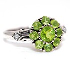 1CT Peridot 925 Solid Sterling Silver Filigree Ring Jewelry Sz 6 PC12-3 — photo 2