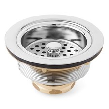 Signature Hardware 446624 4-1/2" Basket Strainer with Tailpiece Chrome