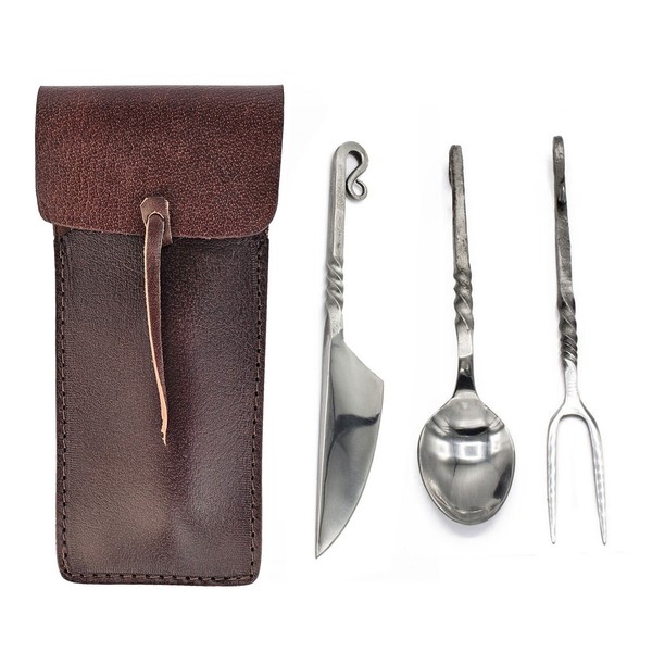 Messer, Gabel, LöFfel Besteckset Fuhrmannsbesteck Mittelalter Besteck Essbesteck-image