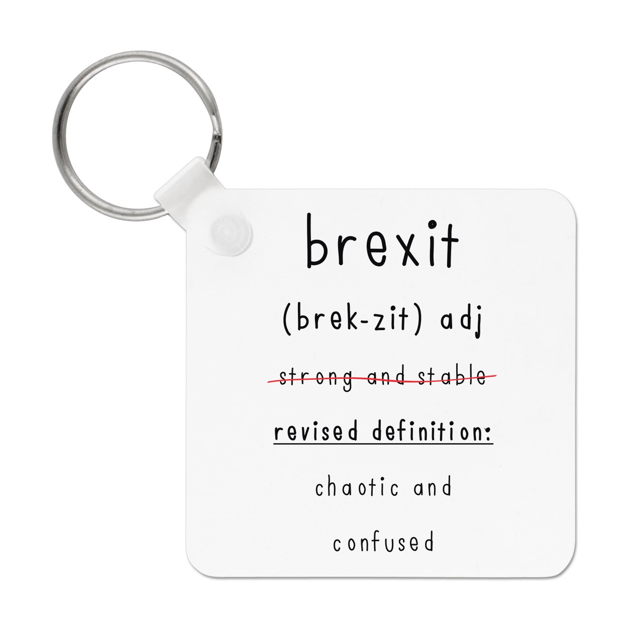 Brexit Strong And Stable Keyring Key Chain Funny Political Britain Europe EU