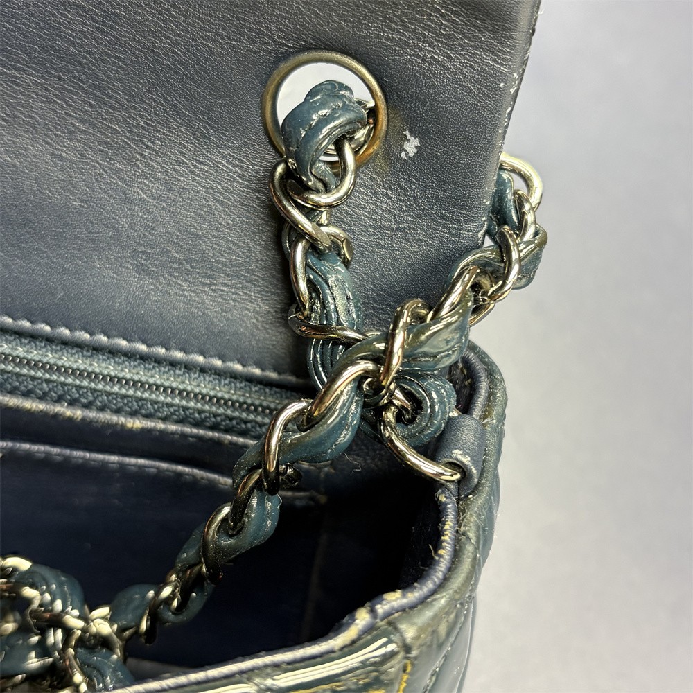 Chanel Classic Flap Bag Mini Rectangular Patent L… - image 11