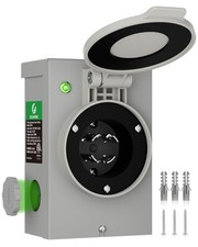 30 Amp Generator Power Inlet Box, Pre-drilled NEMA L14-30P Box for 4-Prong Ge...