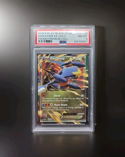 2016 POKEMON XY BLACK STAR PROMO PREMIUM COLLECTION #XY167 GARCHOMP EX PSA 8