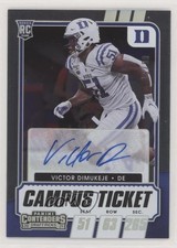 2021 Panini Contenders Draft Picks Campus Ticket 19/99 Victor Dimukeje Auto 0ea4