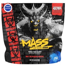 Mutant Mass Extreme Gainer Whey Protein Powder 6 lb Build Muscle Size Strength