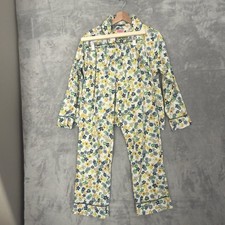 KATE SPADE NEW YORK 2 PC PAJAMA SET Floral Yellow Blue Green Small 100 Cotton