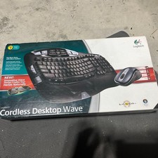 Logitech Cordless Desktop Wave Pro Keyboard and Laser Mouse No Receiver Open Box