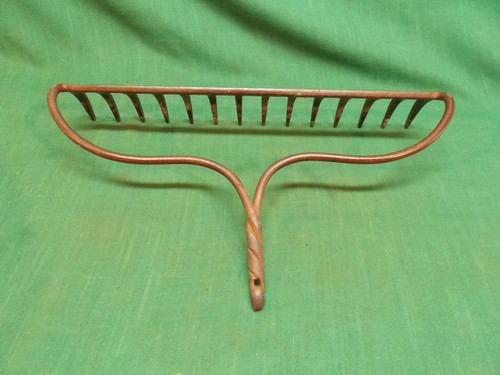 Vintage garden rake head primitive farm decor tool. Primitive rustic | eBay
