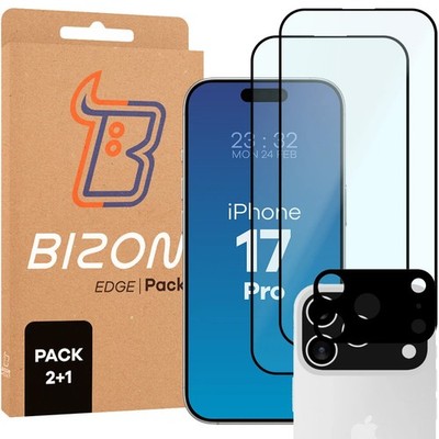 2x Schutzglas + Kameraglas für iPhone 17 Pro Bizon Displayschutzglas Hartglas