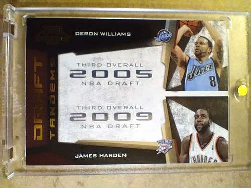 Deron Williams / James Harden [Gold] #18 2009 Playoff Contenders Draft Tandems card