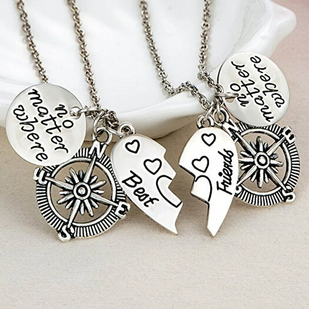 Heart necklace hotsell two piece
