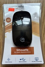 Black Manhattan Silhouette Wired Optical Mouse. Condition New.