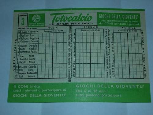 Schedine Totocalcio – Année 1984/85 – Collection Complète De 1 à 43, Italie – Très Bon état