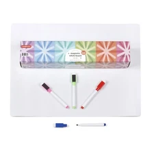 Incraftables Magnetic Whiteboard 16”x12” with 4pcs Markers with Eraser