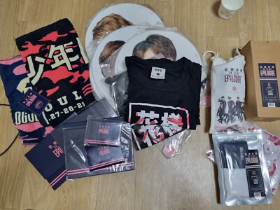 [RARE] BTS HYYH On Stage 2015, 2016  Official Goods Shirt, Photcard, Bandana