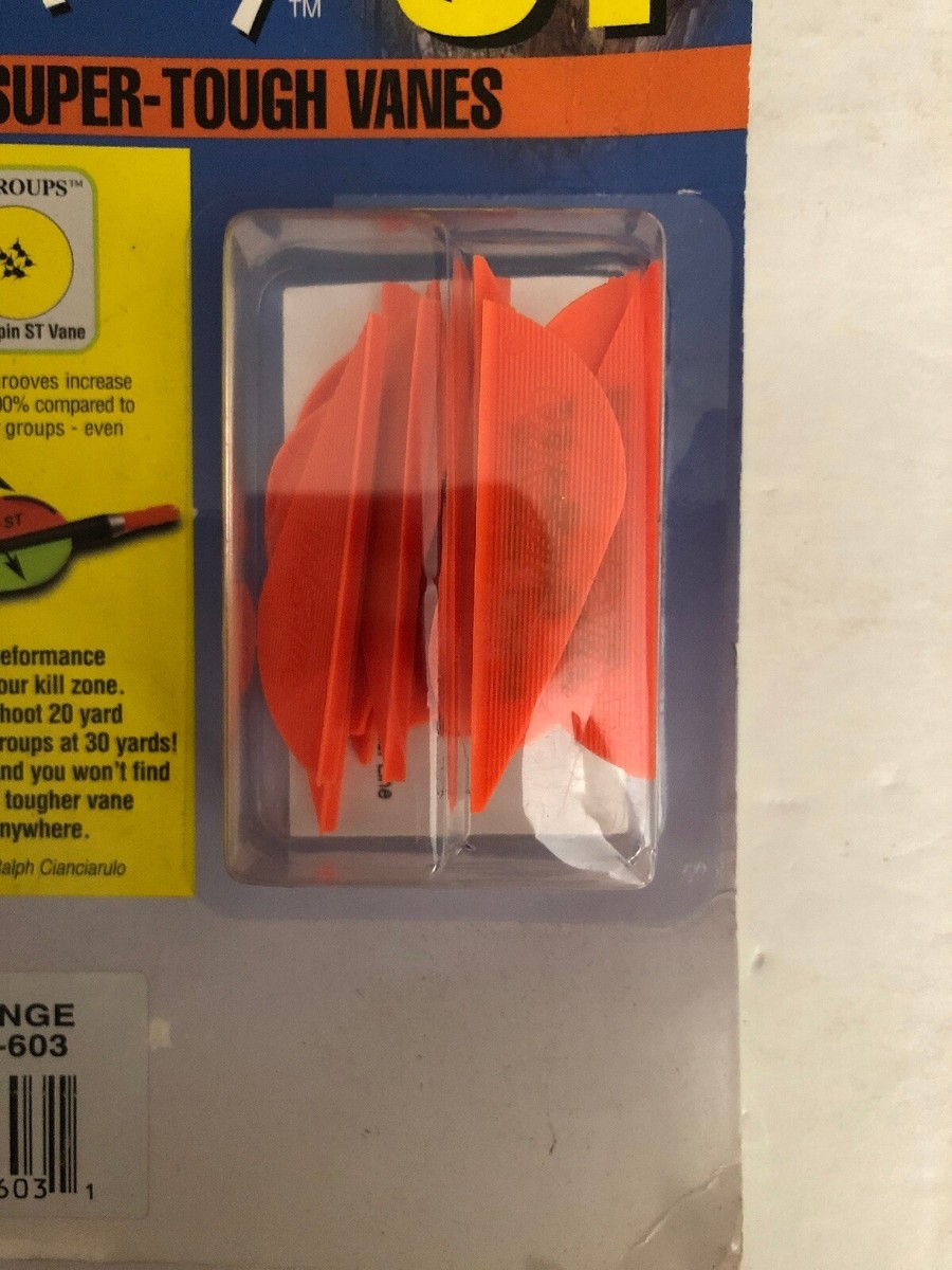 100 Ailettes (Fletches) NAP Quik Spin 2,25 Orange Fluorescent Pour