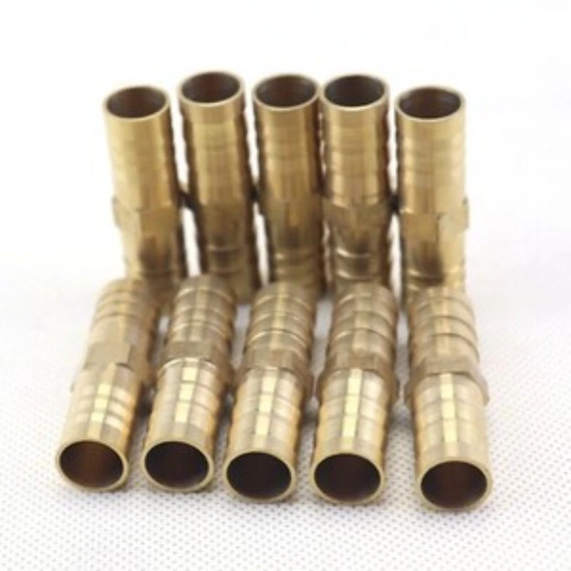 10Pcs NEW Brass Hose Barb Mender Union Brass Fitting Gas Fuel Water Air 1/2"12mm - Image 2 of 4