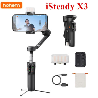 Hohem iSteady X3 3-Axis Gimbal Stabilizer AI-Tracking Light Smartphone  iphone 16