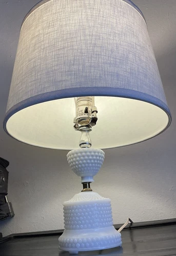 Vintage 1950’s Hobnail Boudoir Lamp (NO SHADE)