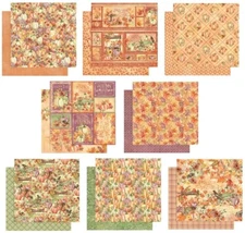 Graphic 45 Hello Pumpkin Collection 8" Cardstock PICK Fall Leaves Harvest Autumn