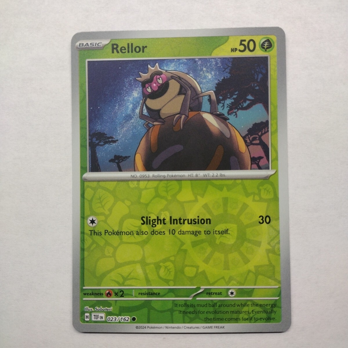 Rellor 23/162 Reverse Holo | Temporal Forces | Pokemon - Same Day Shipping!