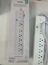 iHome 6 Outlet Flow Smart Wi Fi Surge Protector Works with Hey Google & Alexa